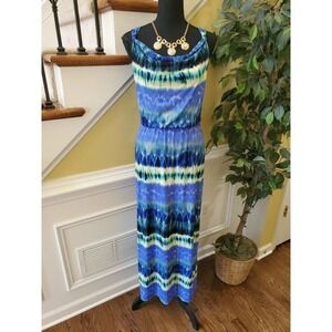 Donna Rico Multicolor Geometric Maxi Dress Size 6